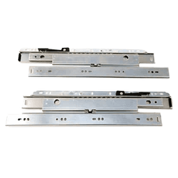 Lateral Drawer Slide 150lb Capacity, Full Extension with 1/2" Overtravel, Side-Mount, Zinc, 18