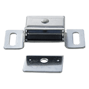 Regular Aluminum Magnetic Catch with Plate/Screws Poly Bagged