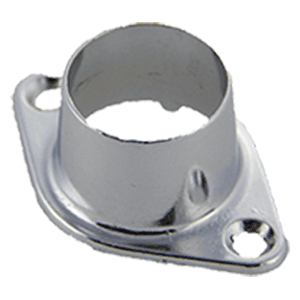 1-1/16" Diameter Closet Rod Closed Round Socket with Screw, Chrome Plated Finish