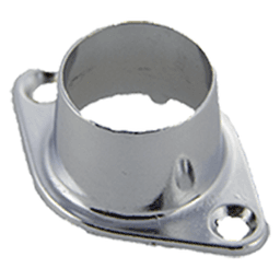 1-1/16" Diameter Closet Rod Closed Round Socket with Screw, Chrome Plated Finish