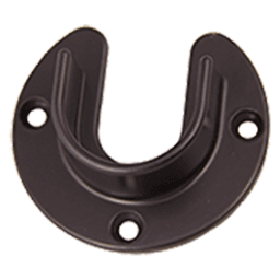 1-5/16" Diameter Closet Rod Open Round End Socket with Screw, Oil-Rubbed Bronze Finish