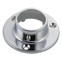 1-5/16" Diameter Closet Rod Closed Round Socket with Screw, Chrome Plated Finish