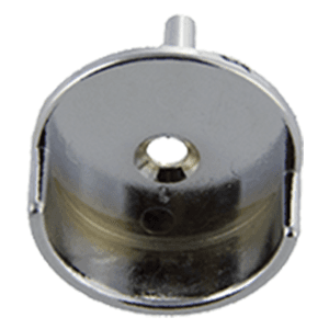 1-5/16" Diameter Closet Rod Open Round End Socket with 5mm Pin/Screw, Chrome Plated Finish