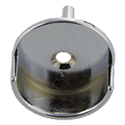 1-5/16" Diameter Closet Rod Open Round End Socket with 5mm Pin/Screw, Chrome Plated Finish