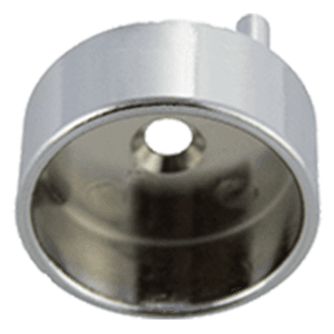 1-5/16" Diameter Closet Rod Closed Round Socket with 5mm Pin/Screw, Chrome Plated Finish