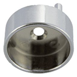 1-5/16" Diameter Closet Rod Closed Round Socket with 5mm Pin/Screw, Chrome Plated Finish