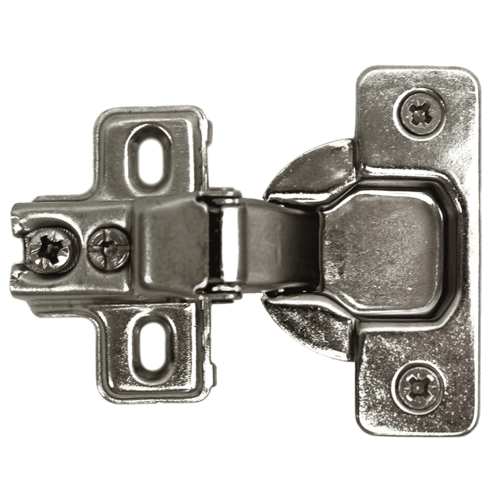 H280.S-D 105° Opening Euro Face Frame Hinge, 45mm Boring Pattern, Self-Closing, 1/2" Overlay, Dowelled