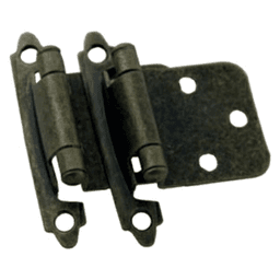 Flush Hinge with Screw/Pad, Self-Closing, Brass Plated, Reatil Pack