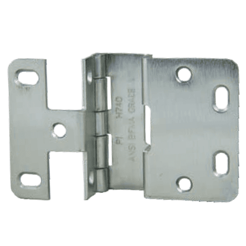 740 Five Knuckle Institutional Hinge, 3/4" Overlay, Dull Chrome, 3/4" Thick
