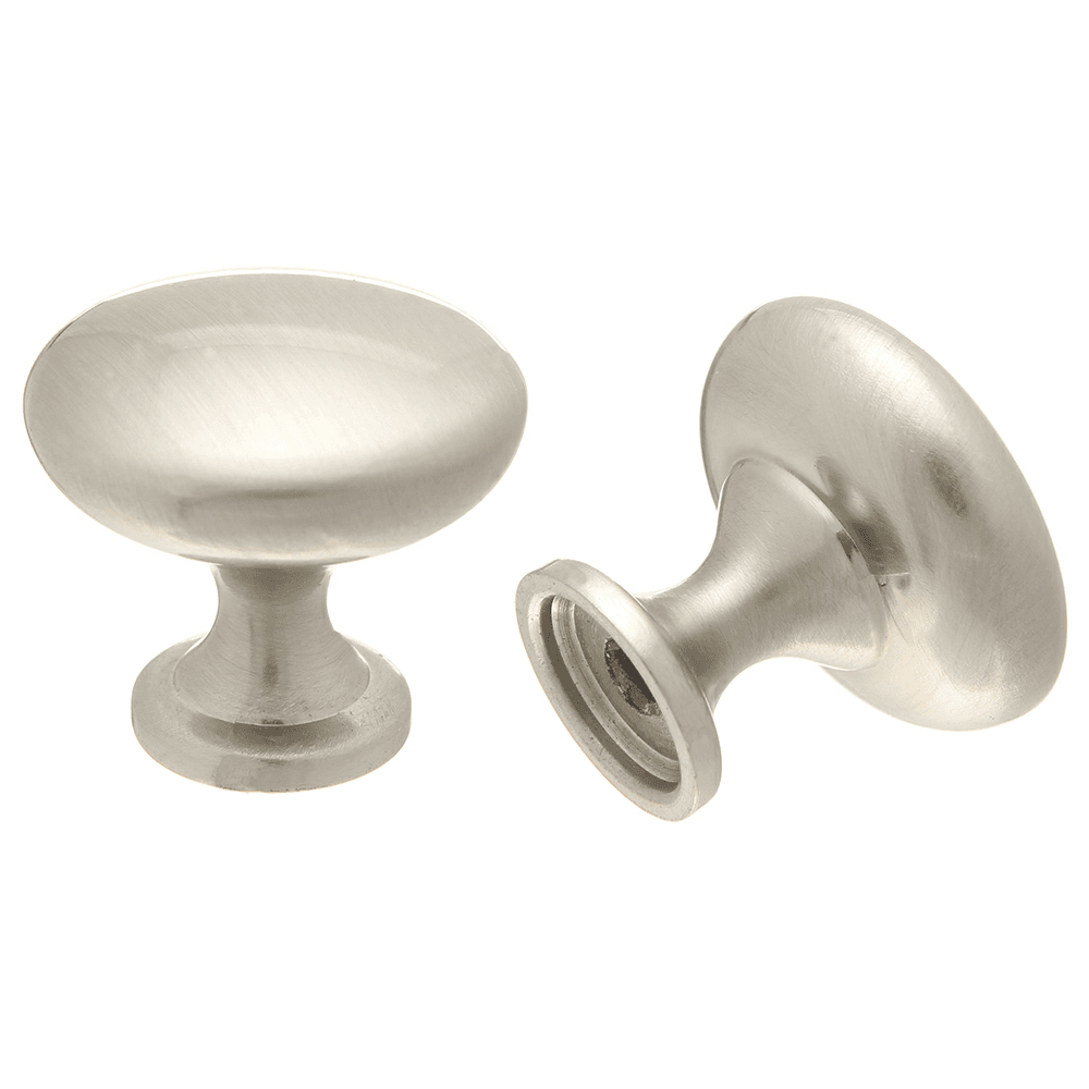 30.2mm Round Knob with 1-1/8" Screw, Satin Nickel
