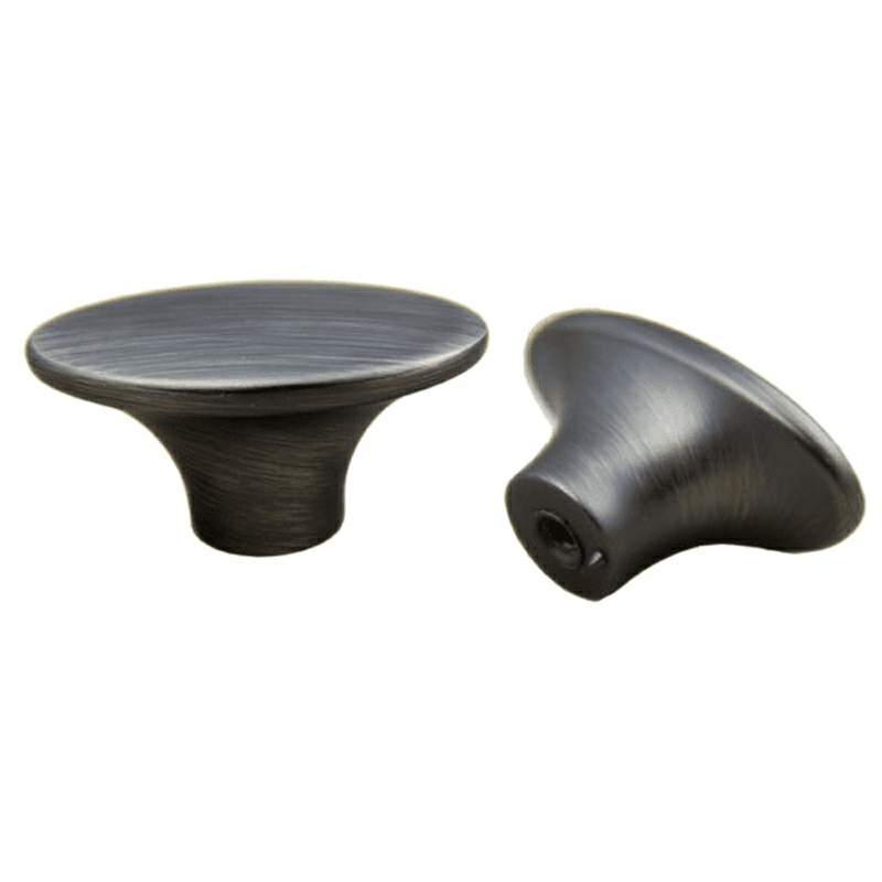 47.8mm Oval Knob, Brushed Pewter