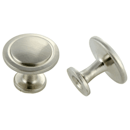 31.6mm Traditional Deco Round Knob, Satin Nickel
