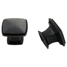 32mm Charlotte Square Knob, Weathered Black