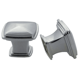 32mm Charlotte Square Knob, Polished Chrome