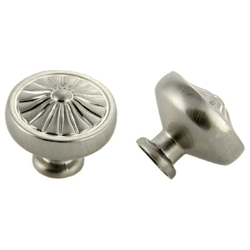 32mm Traditional Deco Round Knob, Satin Nickel