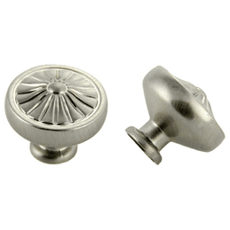 32mm Traditional Deco Round Knob, Satin Nickel