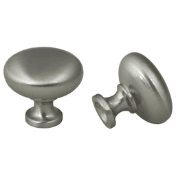 31mm St. Louis Mushroom Knob, Satin Nickel