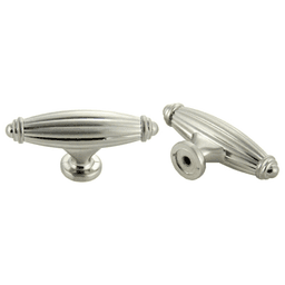 65mm Traditional T-Handle Deco Knob, Satin Nickel
