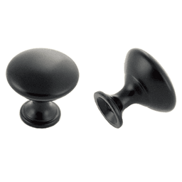 30mm Round Knob, Matte Black