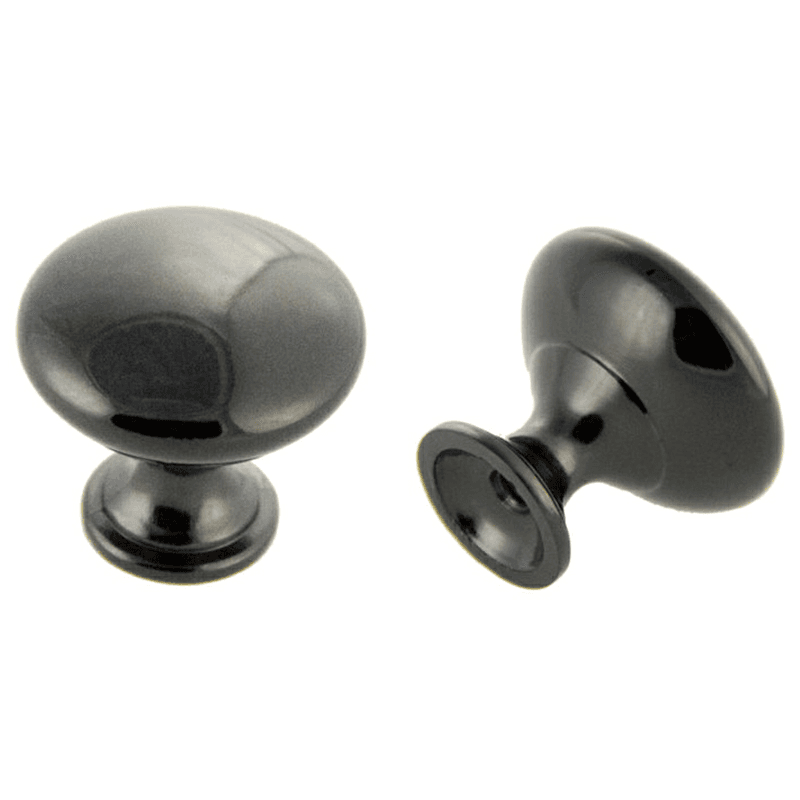 30mm Round Knob, Black Nickel