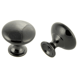 30mm Round Knob, Black Nickel