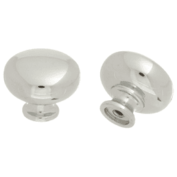 31mm Round Knob, Polished Chrome, 26mm Projection