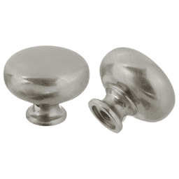 31mm Round Knob, Satin Nickel, 26mm Projection
