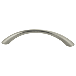 96mm Residential Arch Bow Pull with Narrow Middle, Satin Nickel