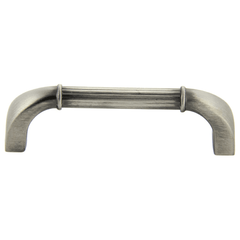 96mm Traditional Deco Handle Pull, Antique Satin Pewter