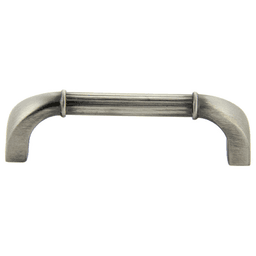 96mm Traditional Deco Handle Pull, Antique Satin Pewter