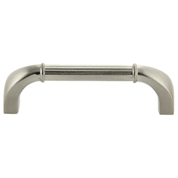 96mm Traditional Deco Handle Pull, Satin Nickel