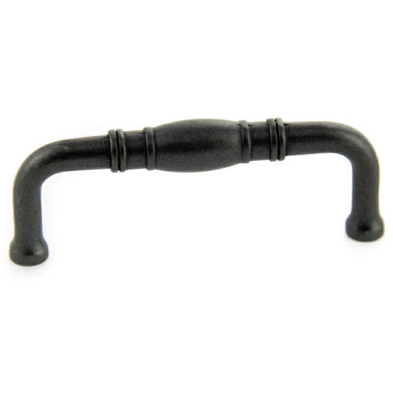 3" Traditional Handle Pull, Weathered Black, 85mm Length