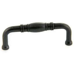 3" Traditional Handle Pull, Weathered Black, 85mm Length