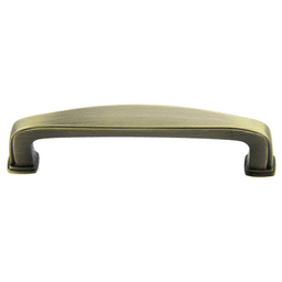 96mm Charlotte Deco Handle Pull, Antique Satin Brass