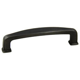 96mm Charlotte Deco Handle Pull, Antique Satin Pewter