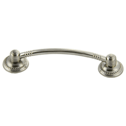 96mm Traditional Deco Bow Pull, Satin Nickel