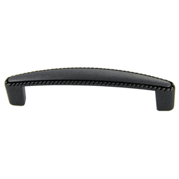 96mm Traditional Deco Handle Pull, Weathered Black, 118mm Length
