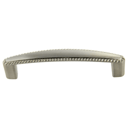 96mm Traditional Deco Handle Pull, Satin Nickel, 118mm Length