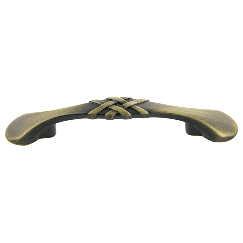 3" Traditional Braided Pull, Antique Satin Brass