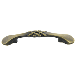 3" Traditional Braided Pull, Antique Satin Brass