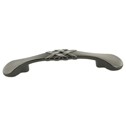 3" Traditional Braided Pull, Antique Satin Pewter