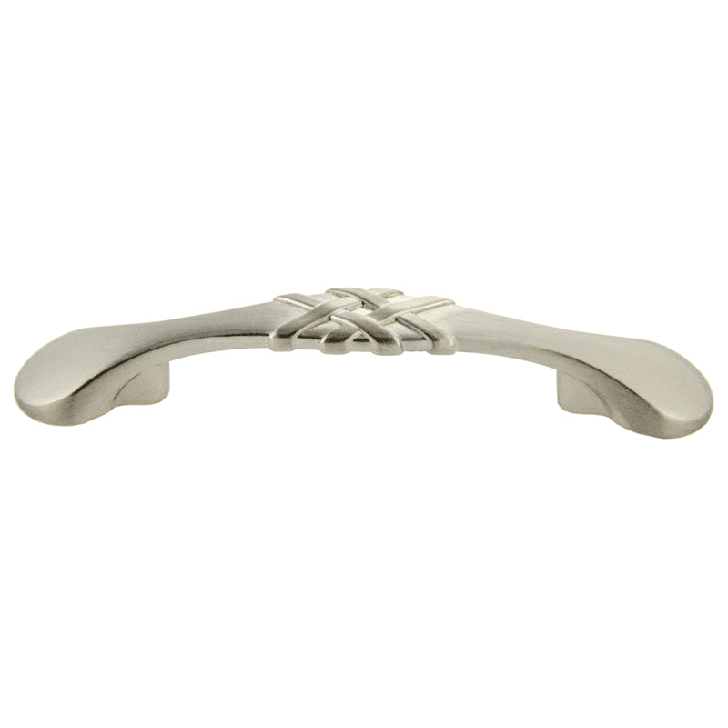 3" Traditional Braided Pull, Satin Nickel
