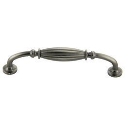 128mm Traditional Deco Handle Pull, Antique Satin Pewter