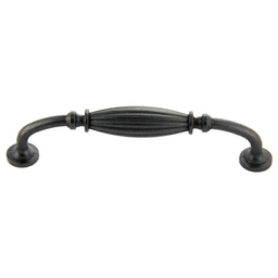 128mm Traditional Deco Handle Pull, Weathered Black