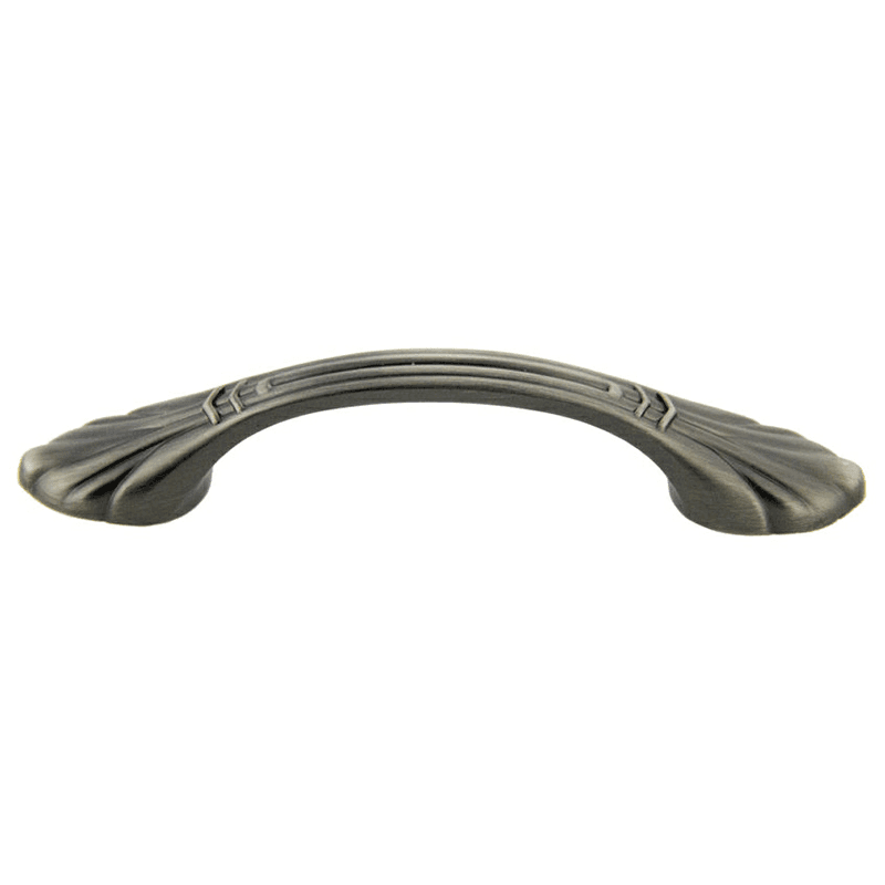 3" Traditional Deco Arch Pull, Antique Satin Pewter, 120mm Length