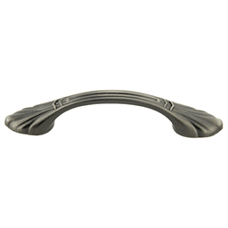 3" Traditional Deco Arch Pull, Antique Satin Pewter, 120mm Length