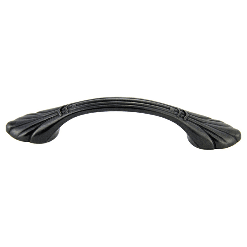 3" Traditional Deco Arch Pull, Weathered Black, 120mm Length