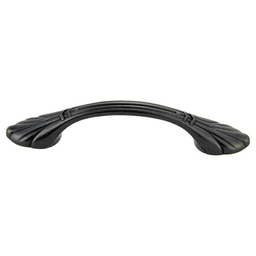 3" Traditional Deco Arch Pull, Weathered Black, 120mm Length
