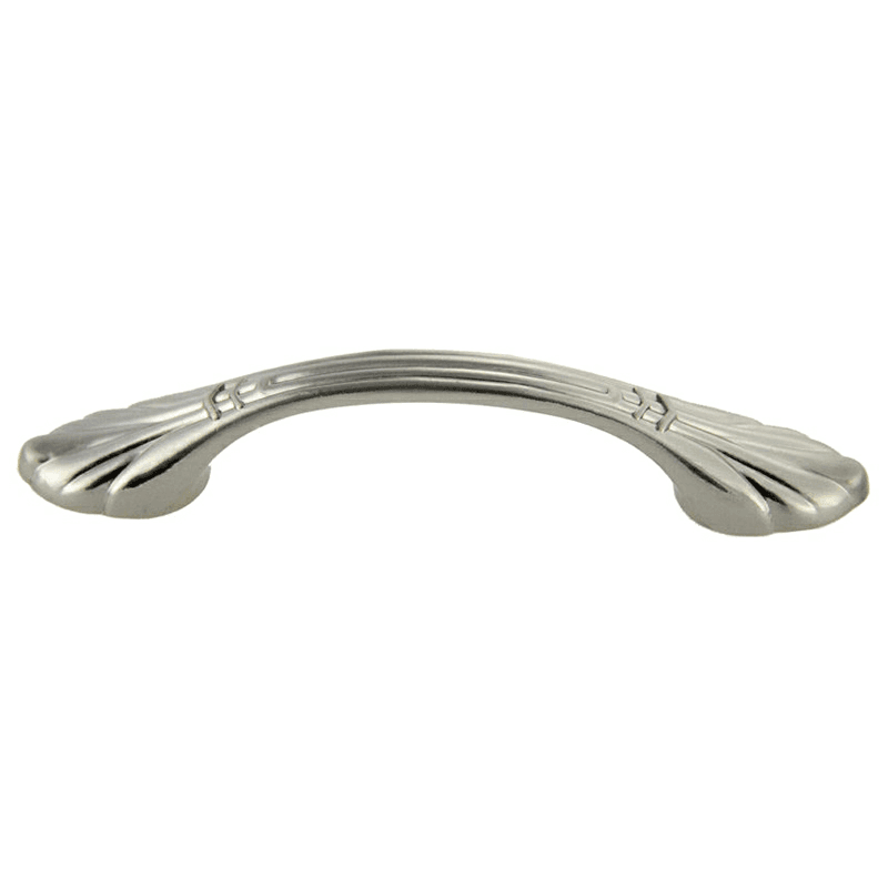 3" Traditional Deco Arch Pull, Satin Nickel, 120mm Length