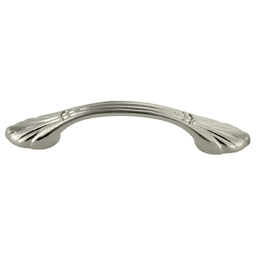 3" Traditional Deco Arch Pull, Satin Nickel, 120mm Length